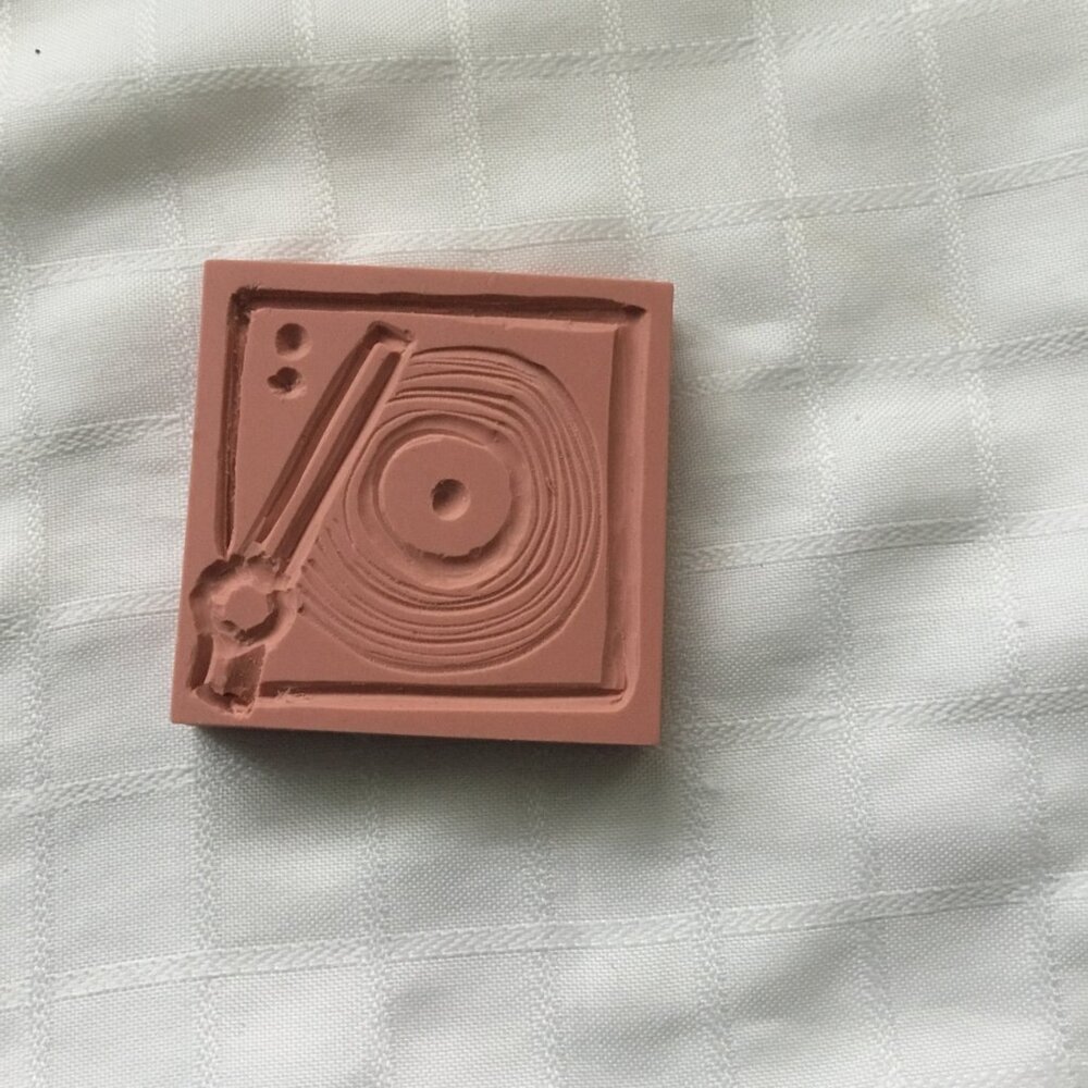 Two sides hand made rubber stamp